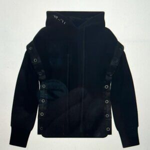 Ben Taverniti Unravel Project Black Hoodie Sweatshirt Vest size Large